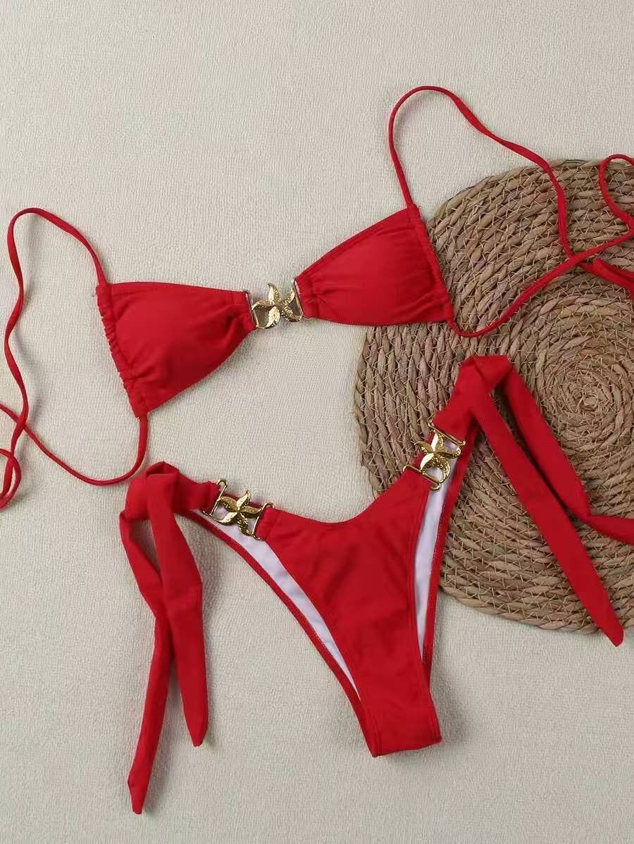 Dame Bikini-sæt med elegante spænder Skovae