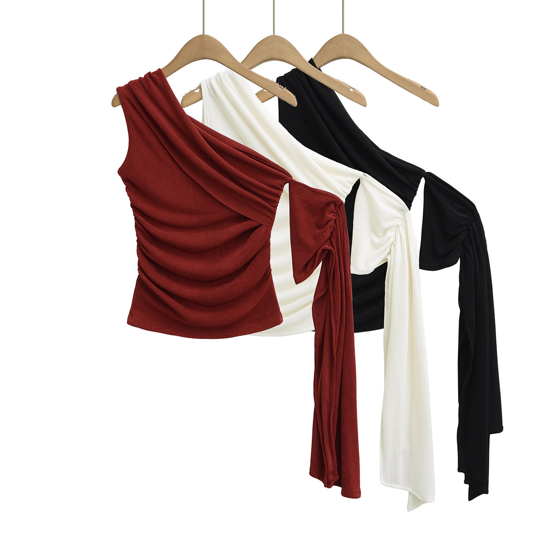 Damer Elegante asymmetrisk top med raffinerede draperingselementer Stilla