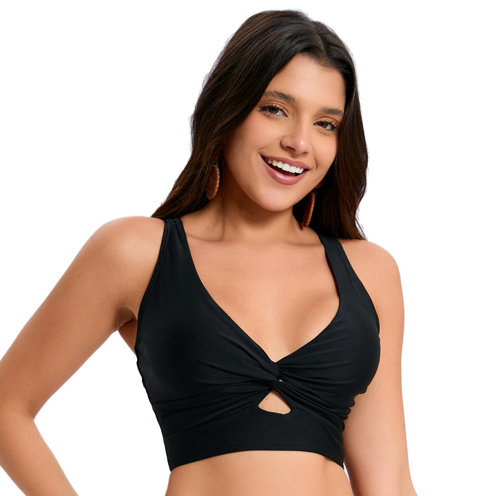Dame Sporty Bikini-top med innovativt knude-design og Racerback Stilla