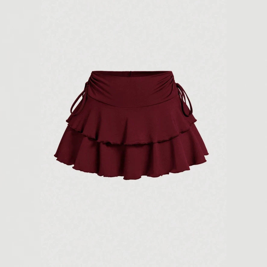 Dame Sporty Skirt med Rüschen og justerbar talje Skovae