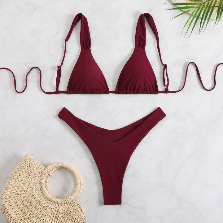 Dame bikini-sæt med glædeligt blomsterdesign og justerbare stropper Stilla