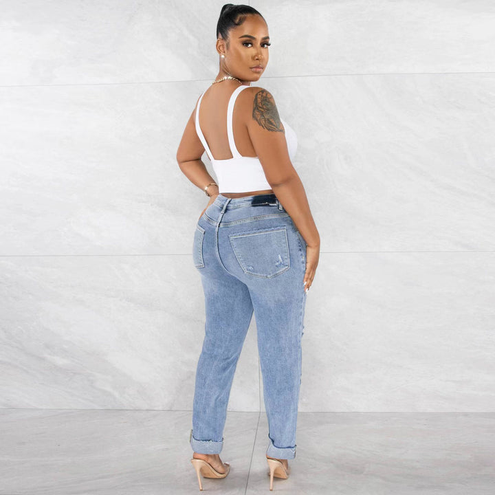 Kvinders Revne Boyfriend Jeans med Høj Talje og Casual Look Stilla