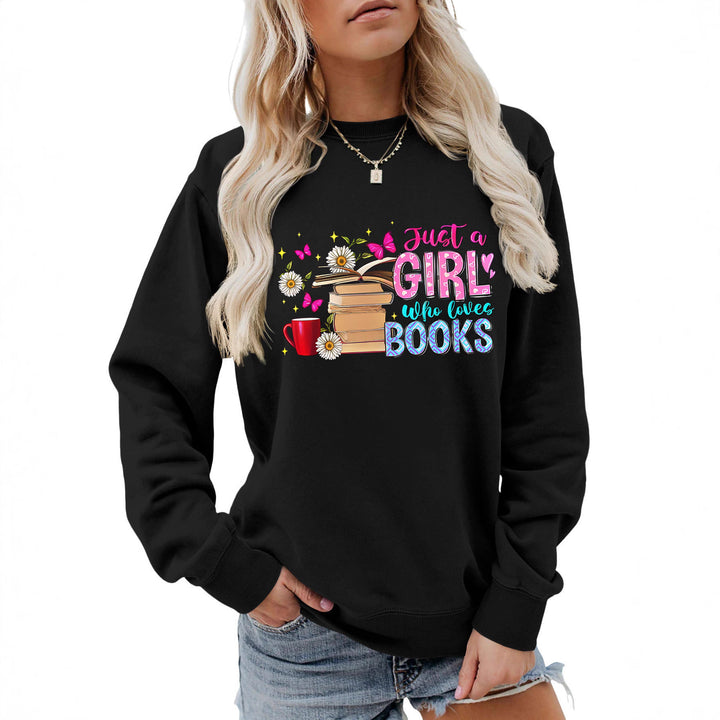 Kvinders sweatshirt med iøjnefaldende bogmotiv og afslappet pasform Stilla