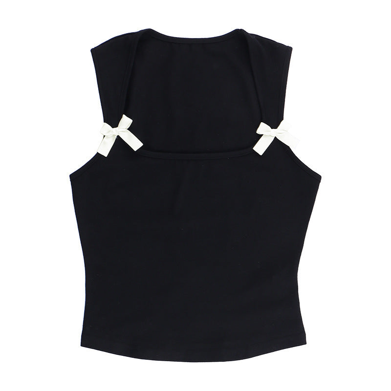 Femme Sløjfe-Detail Ærmeløs Top Stilla