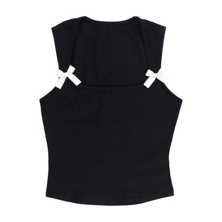 Femme Sløjfe-Detail Ærmeløs Top Stilla