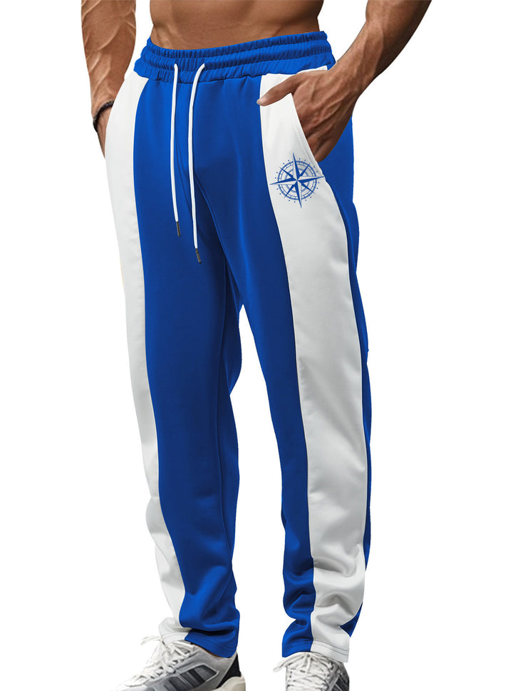 Herrer nan sporty Trackpants med sidelæns kontrastbånd elastisk bund snor og hjorte broderi Skovae