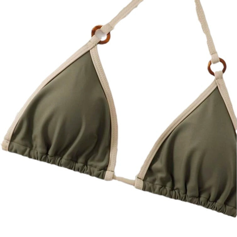 Dame Triangel-Bikini med justerbare bånd og elegante accenter Skovae