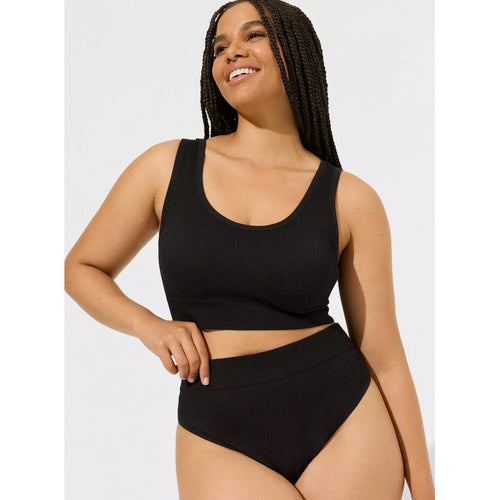 Dame Høj-talje Bikini-sæt med struktureret overflade og moderigtigt Crop-Top Skovae