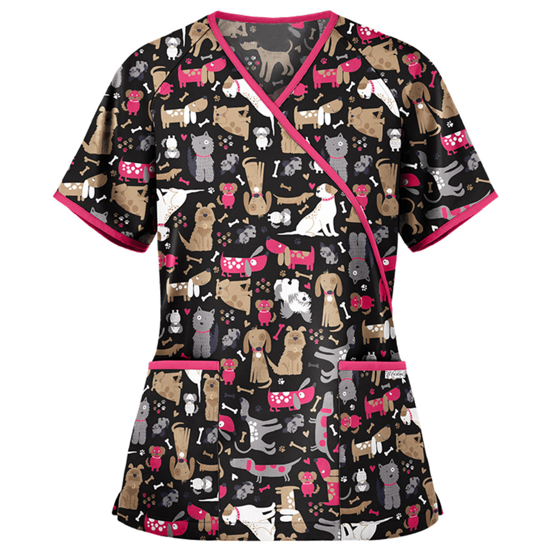 Dame Sødt Dyretryk Scrub Top Stilla