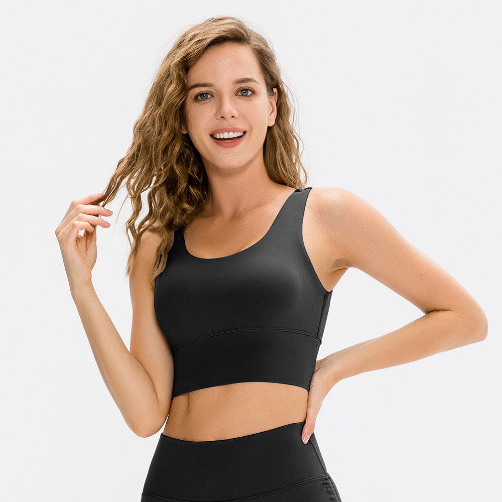 Stilla | Sided Nude Feel Yoga Bra Hudvenlig Løbe Fitness Vest Til Kvinder Med Brystindlæg