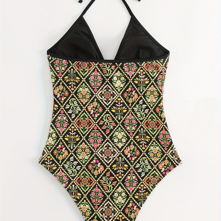 Dame One-piece badedragt med fashionable floralsk design Skovae