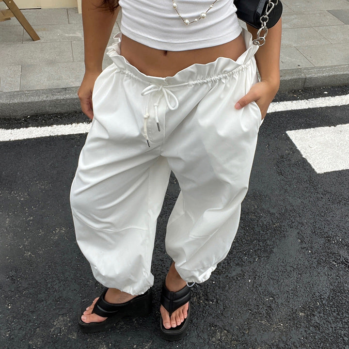 Dame Sporty Relaxed-Fit Joggingbukser med justerbar talje Skovae