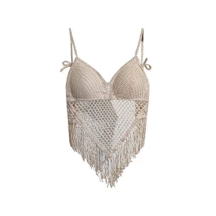 Femme Hæklet Frynse-Bralette Stilla