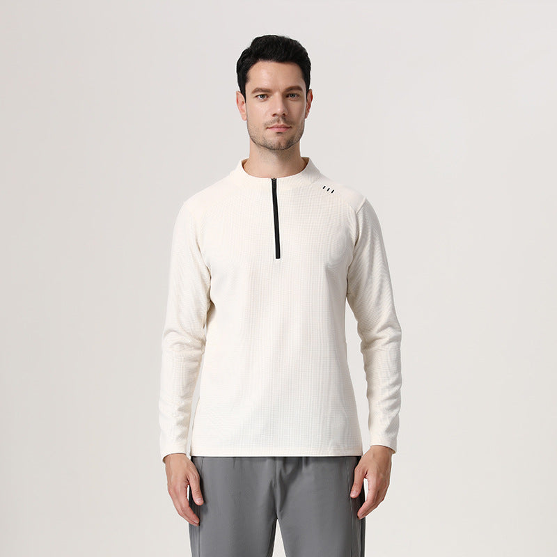Herrer Sporty Langærmet Skjorte med Lynlås Stilla
