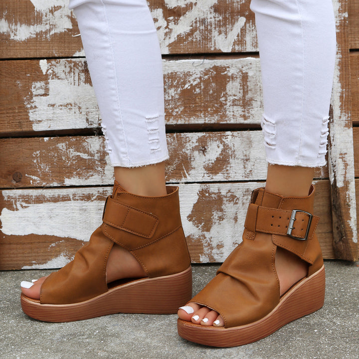 Dame Wedge Sandaler med justerbar rem og moderne design Stilla