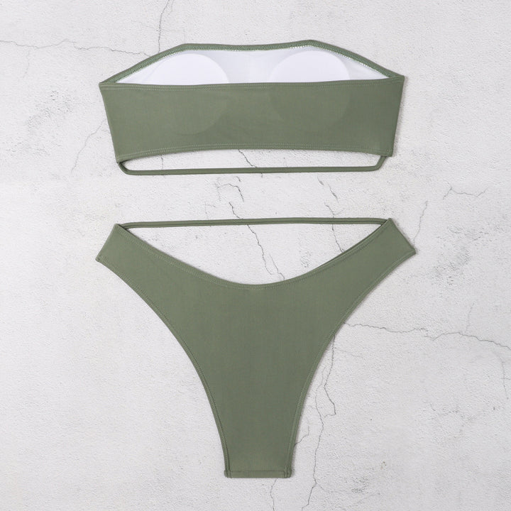Dame bikini-sæt med elegant lukning og højskåret trusse Stilla