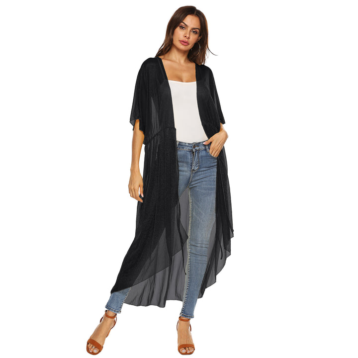 Dame elegant, gennemsigtig strandkimono Skovae