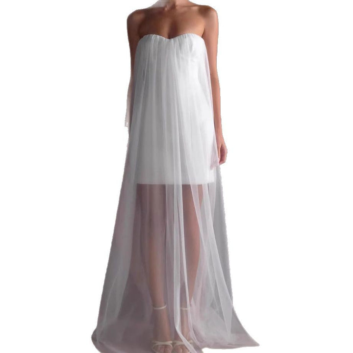 Femme Elegante Stropfri Tyllkjole Stilla