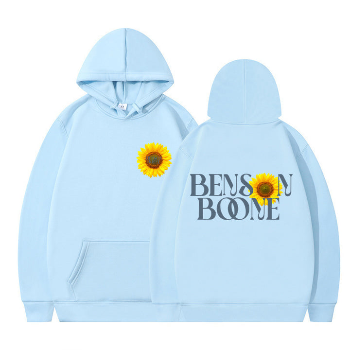 Kvinders hoodie med unikt solsikke design og komfortabel pasform Skovae