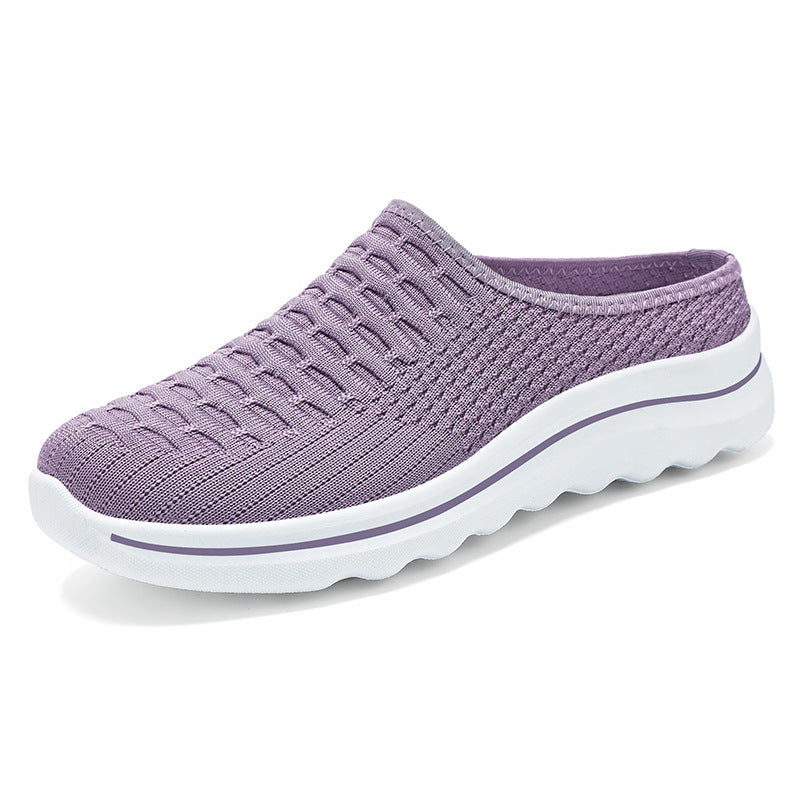 Femme Åndbare Strik-Slippers med Polstret Sål Stilla