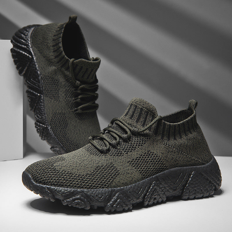 Unisex nan urban strikket slip-on sneakers med sokkeagtig skaft og markant profilsål Skovae