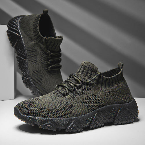 Unisex nan urban strikket slip-on sneakers med sokkeagtig skaft og markant profilsål Skovae
