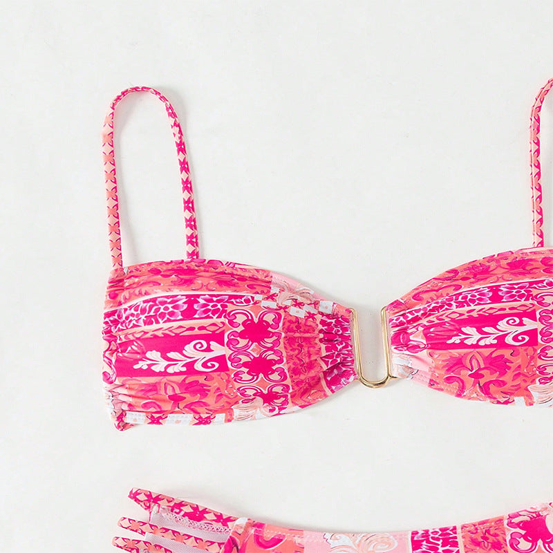 Dame To-delt Bikini-sæt med justerbare stropper og spændende design Skovae