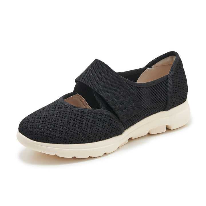 Dame sneakers med åndbart netovermateriale og elastisk velcro Stilla