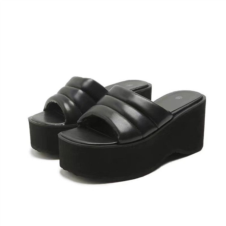 Dame platform-sandaler med moderne rem-design og dæmpende fodseng Stilla