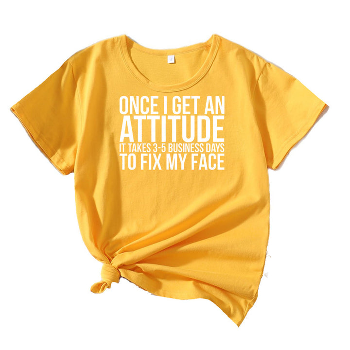 Damer Casual Attitude Statement T-Shirt Stilla