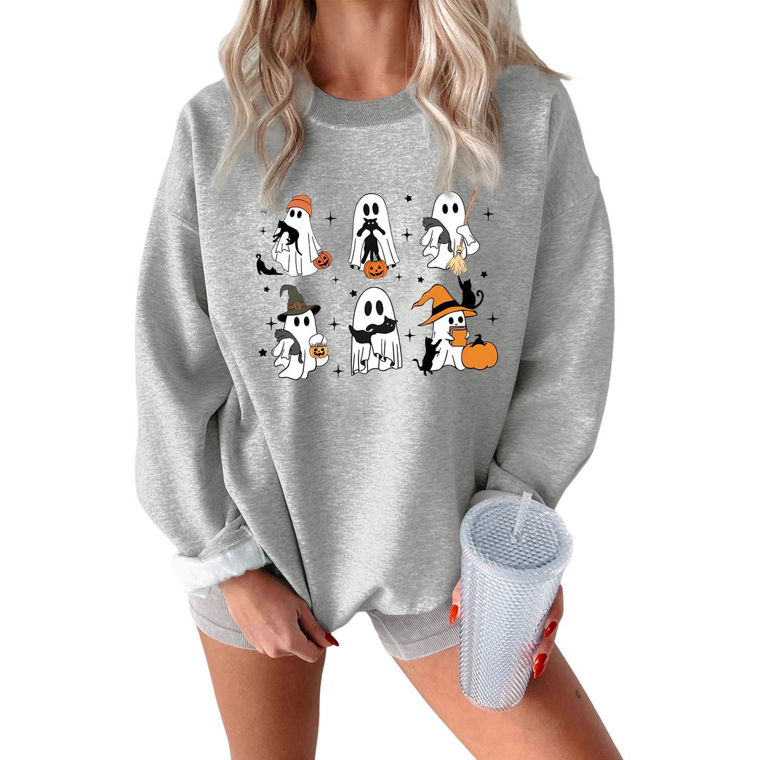 Kvinders sweatshirt med kreativt horror motiv Stilla