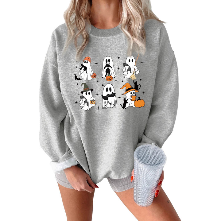 Kvinders sweatshirt med kreativt horror motiv Stilla