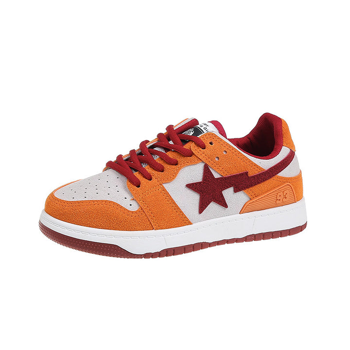 Dame Mode Sneakers i ruskind med trendy stjernedetalje Stilla