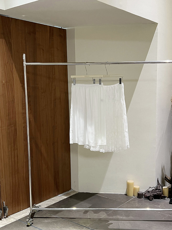 Dame Elegant nederdel med transparent spids og elastisk talje Stilla