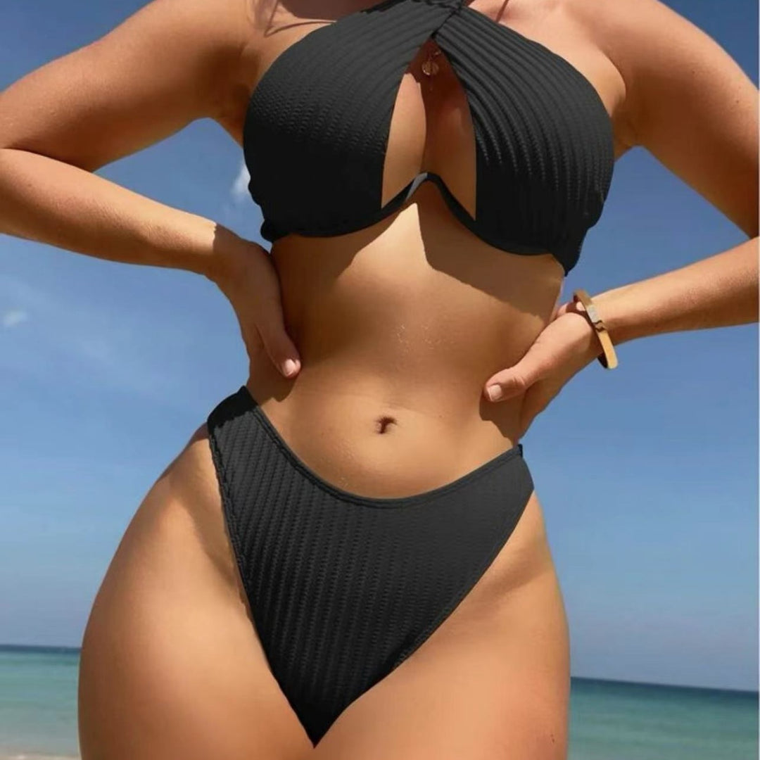 Dame Design-Bikini med krydsede overdele Skovae