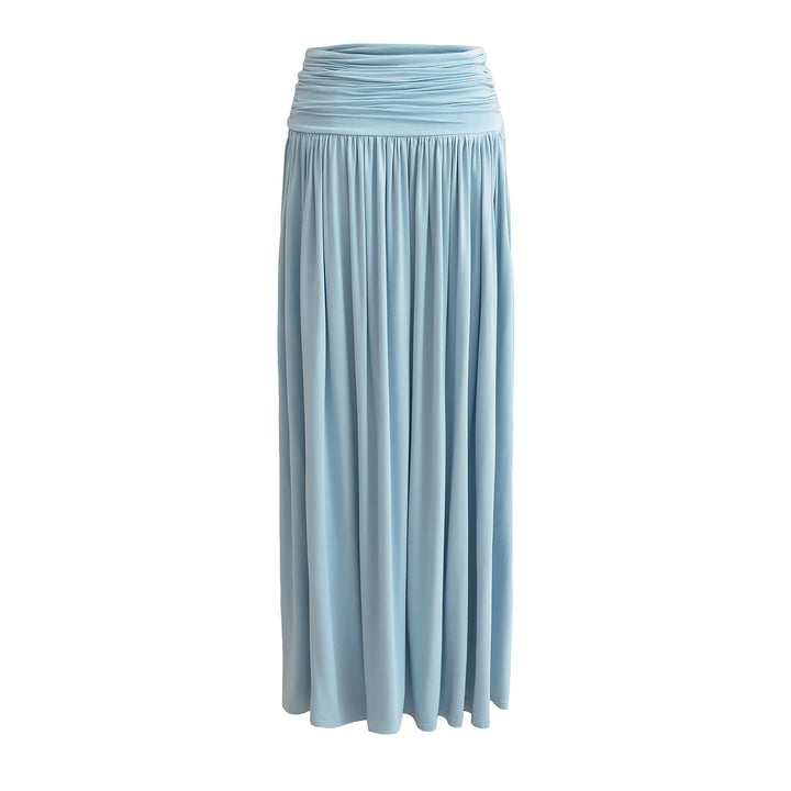 Dame maxiskørt med elegant rynke design og elastisk talje Stilla