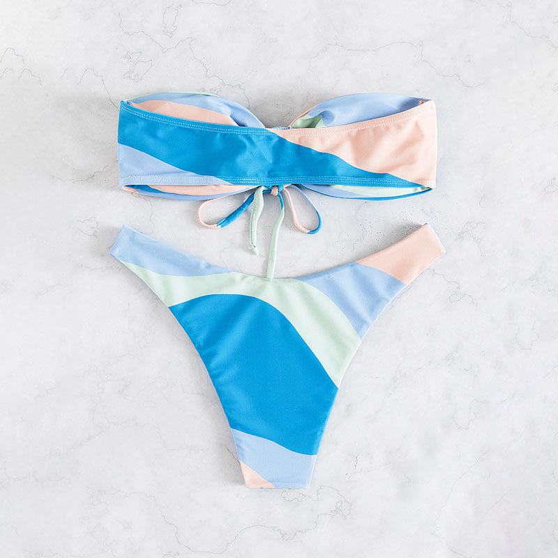 Dame bandeau-bikini med legende snit Skovae