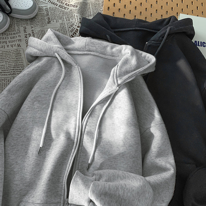 Kvindernes hoodie sweatshirt jakke med ergonomisk snit og praktisk lynlås