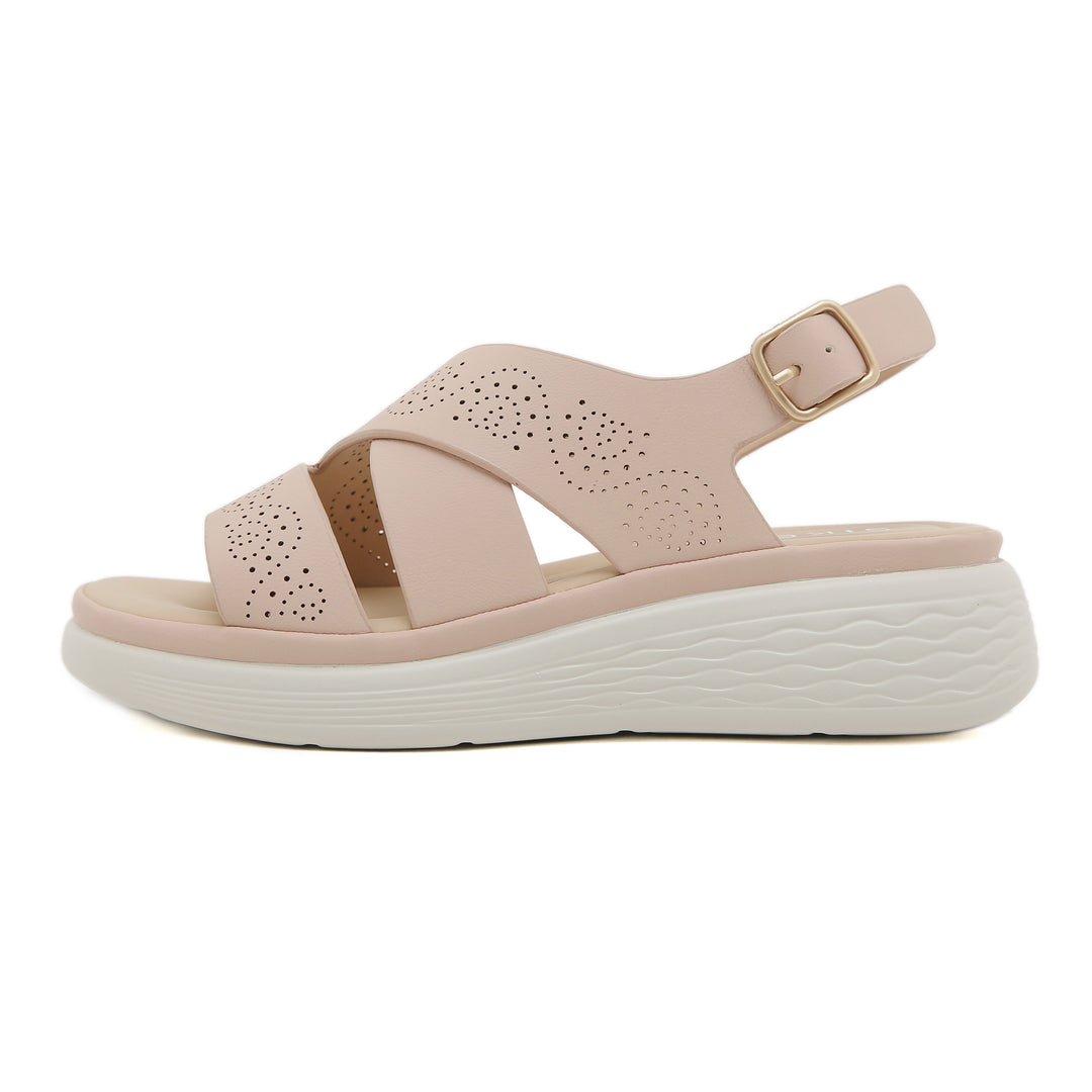 Dame komfortable sandaler med åndbar hulmønster og justerbar rem Stilla