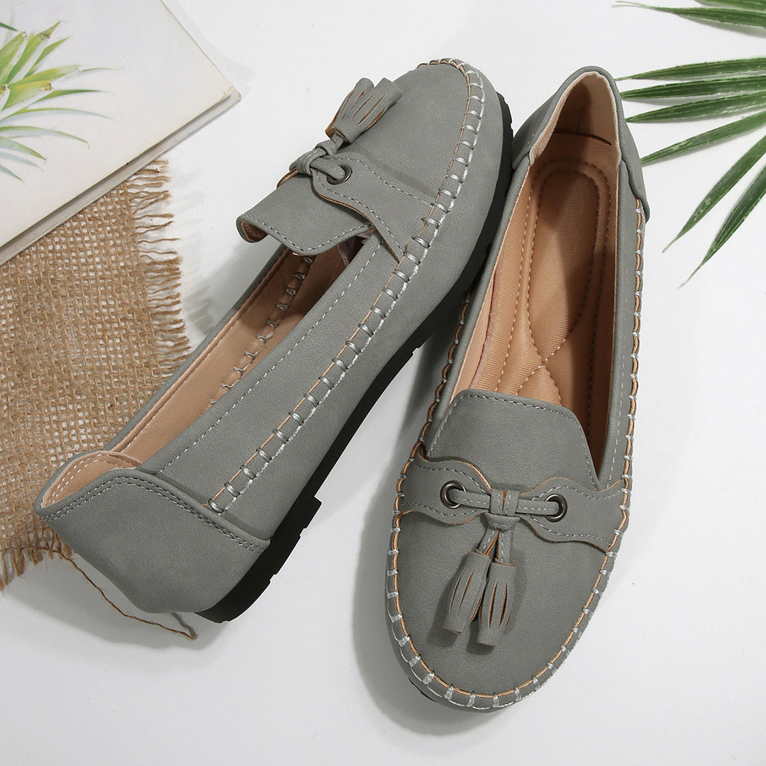Dame mokkasiner med modedetalje og blødt indvendigt for Stilla