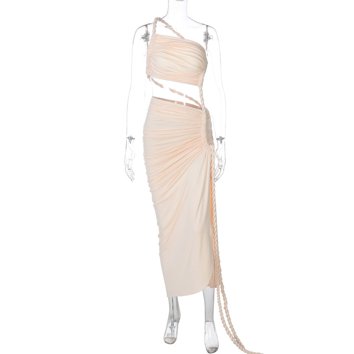 Dame Elegant og moderne 2-delt sæt med asymmetrisk design Stilla