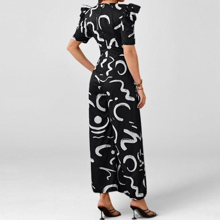 Kvinder Elegant Jumpsuit med Stilfuldt Grafisk Mønster Stilla