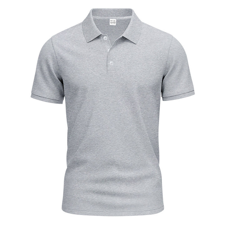 Herrer nan åndbart Piqué polo shirt kortærmet med knaplukning Skovae