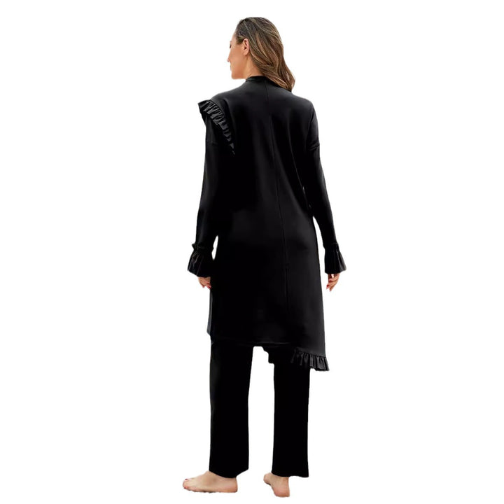 Dame elegant outfit med flæse-design og lang skæring Stilla