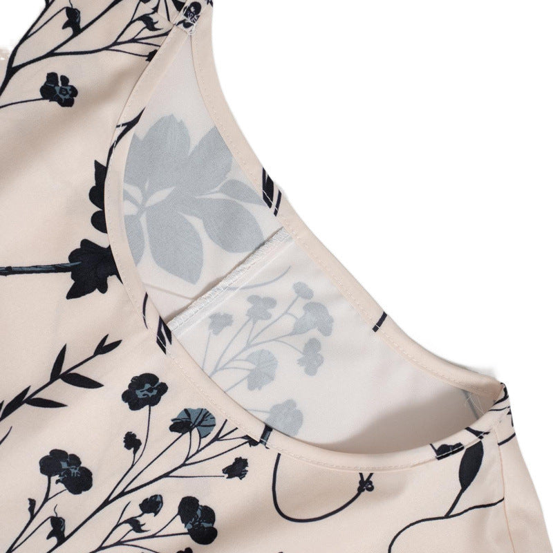 Femme Floral Print Afslappet Bluse Stilla
