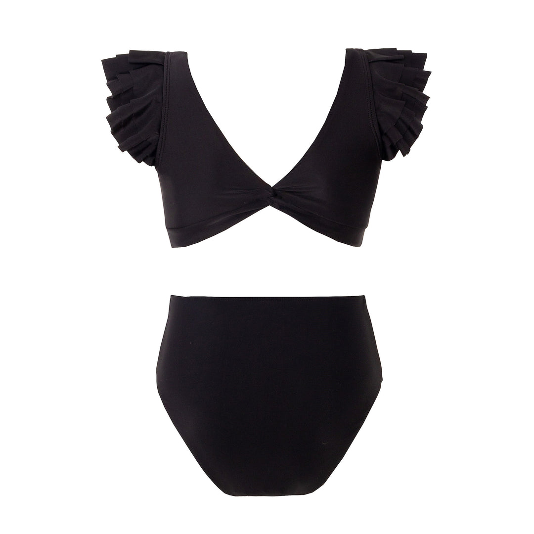 Dame Bikini-sæt med elegant indpakningsskørt og blomster-fald-design Stilla