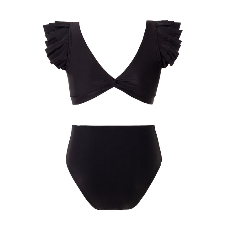Dame Bikini-sæt med elegant indpakningsskørt og blomster-fald-design Stilla