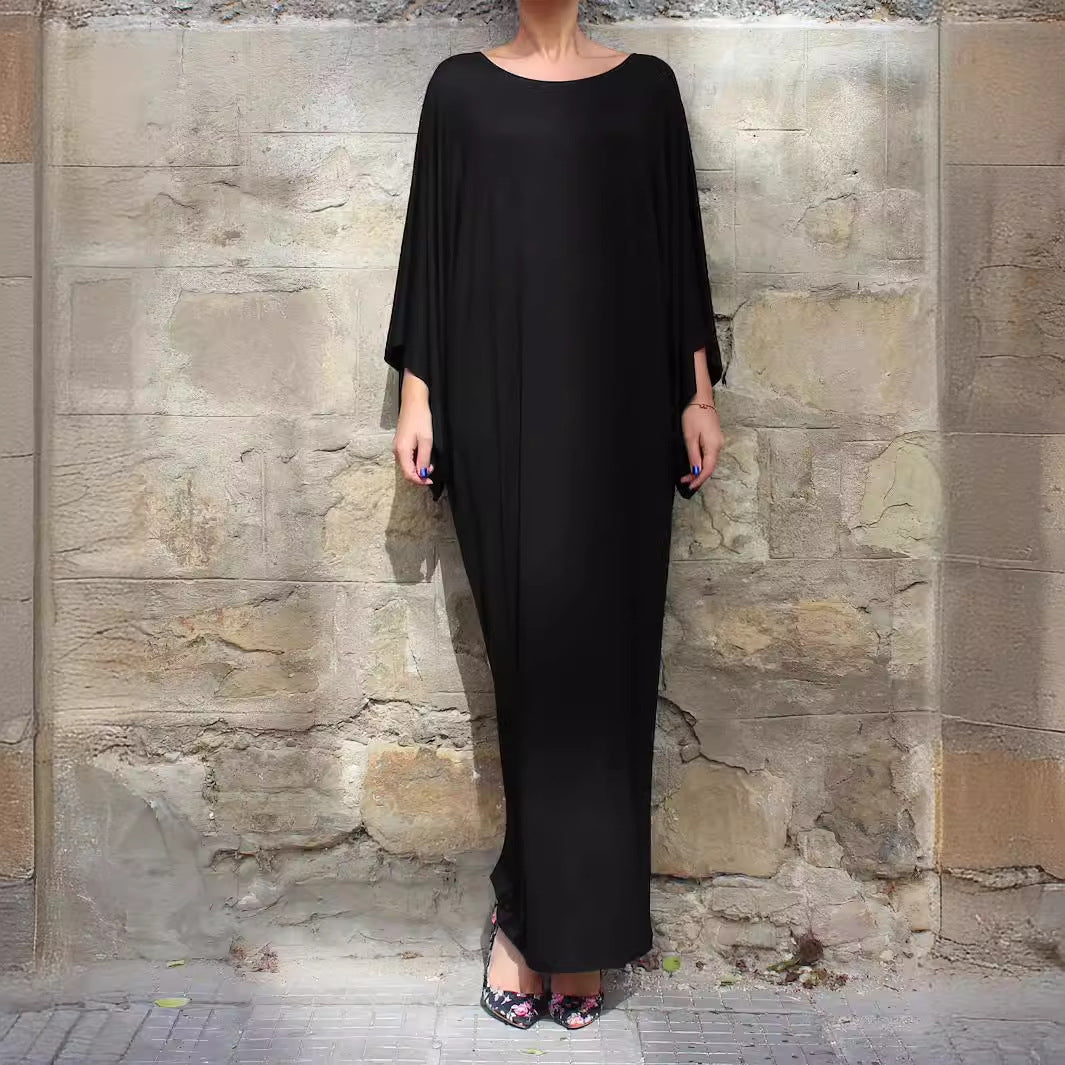 Dame Lang Kaftan-Kjole med bred pasform og elegante ærmer Stilla
