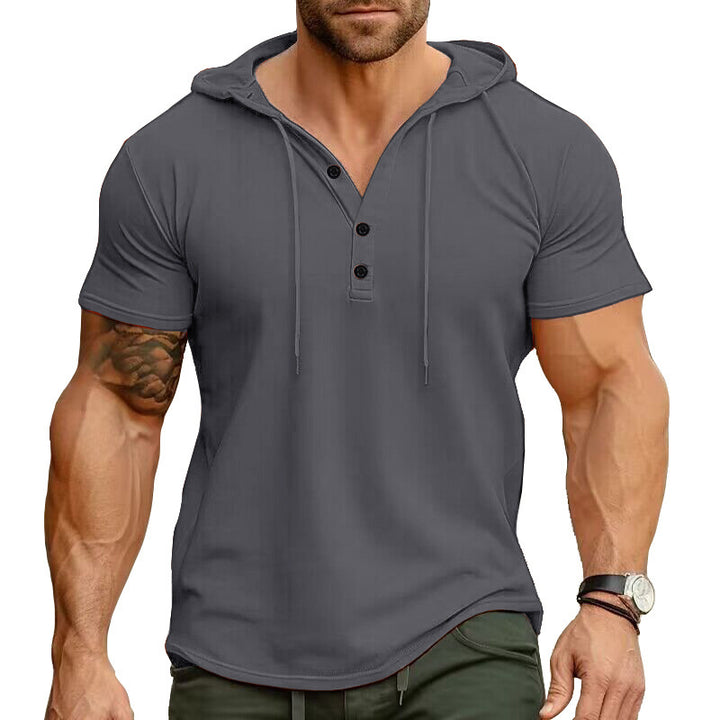Herre Kortærmet Hoodie T-Shirt Stilla
