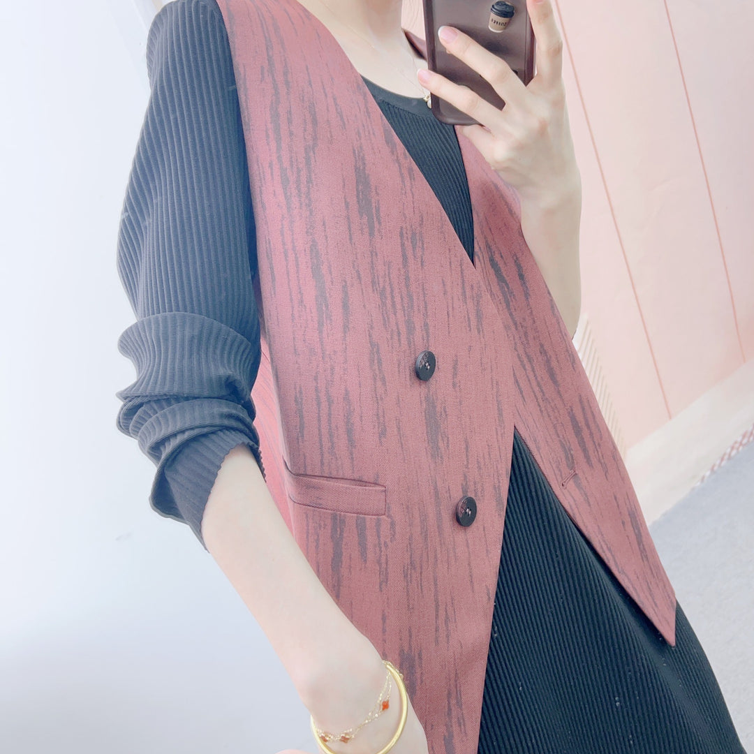 Dame mode veste med to-knap design Stilla